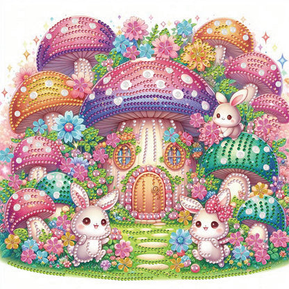 Mushroom House - Special Shaped Drill Diamond Painting 30*30CM