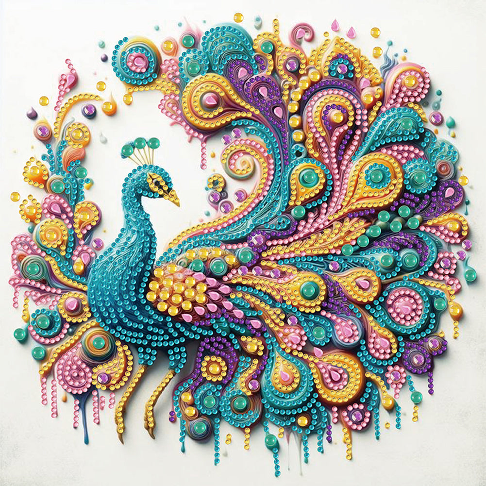 Peacock - Special Shaped Drill Diamond Painting 30*30CM
