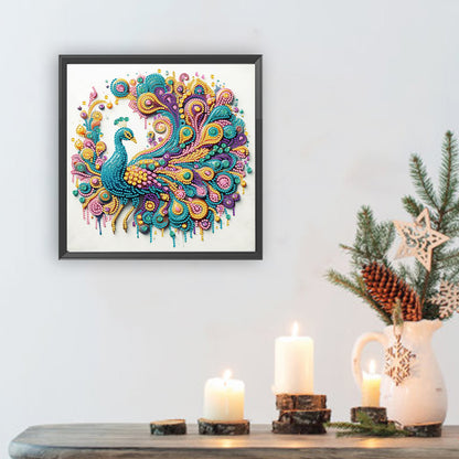 Peacock - Special Shaped Drill Diamond Painting 30*30CM