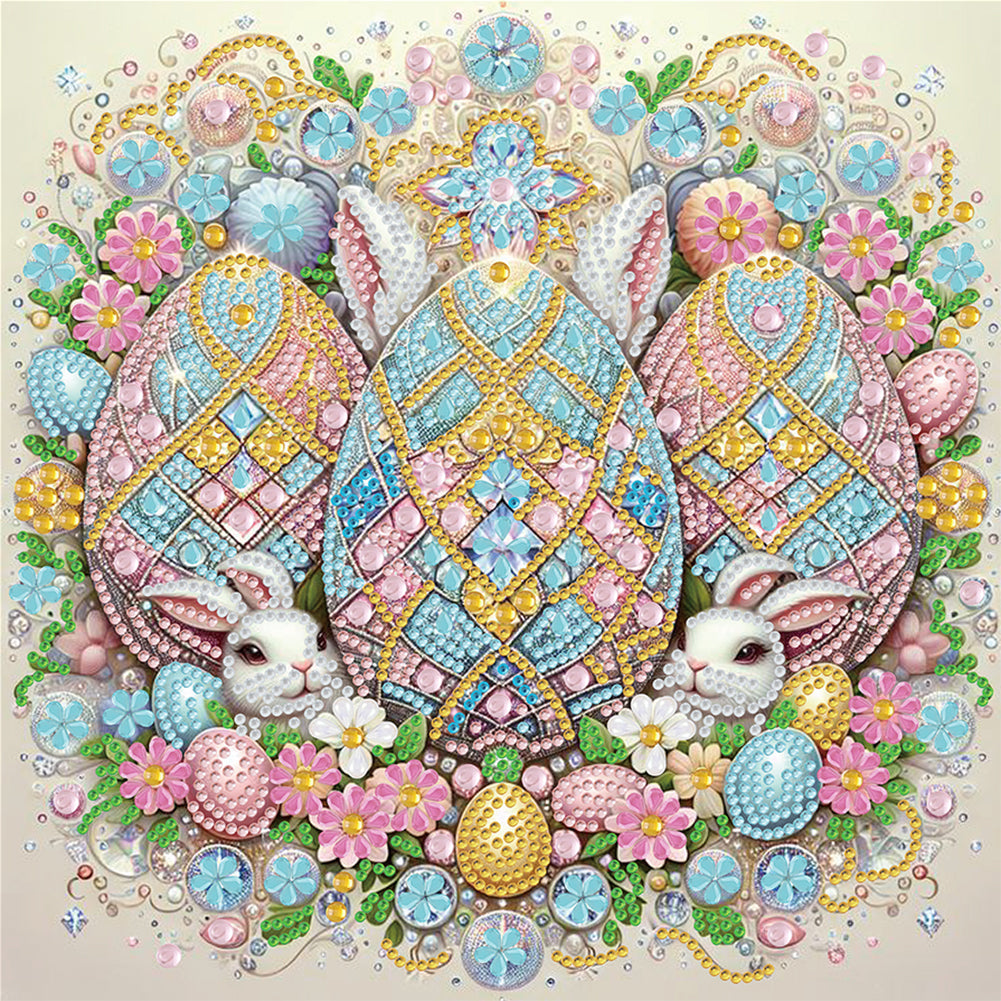 Egg And Rabbit - Special Shaped Drill Diamond Painting 30*30CM