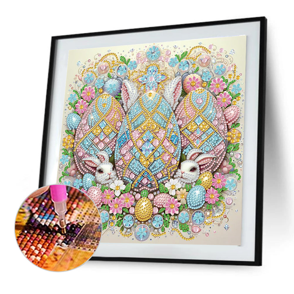 Egg And Rabbit - Special Shaped Drill Diamond Painting 30*30CM