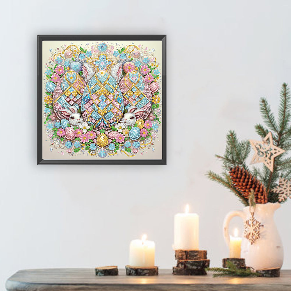 Egg And Rabbit - Special Shaped Drill Diamond Painting 30*30CM