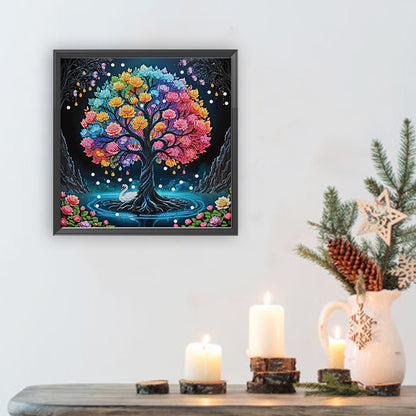 Tree - Special Shaped Drill Diamond Painting 30*30CM