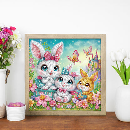 Rabbit - Special Shaped Drill Diamond Painting 30*30CM
