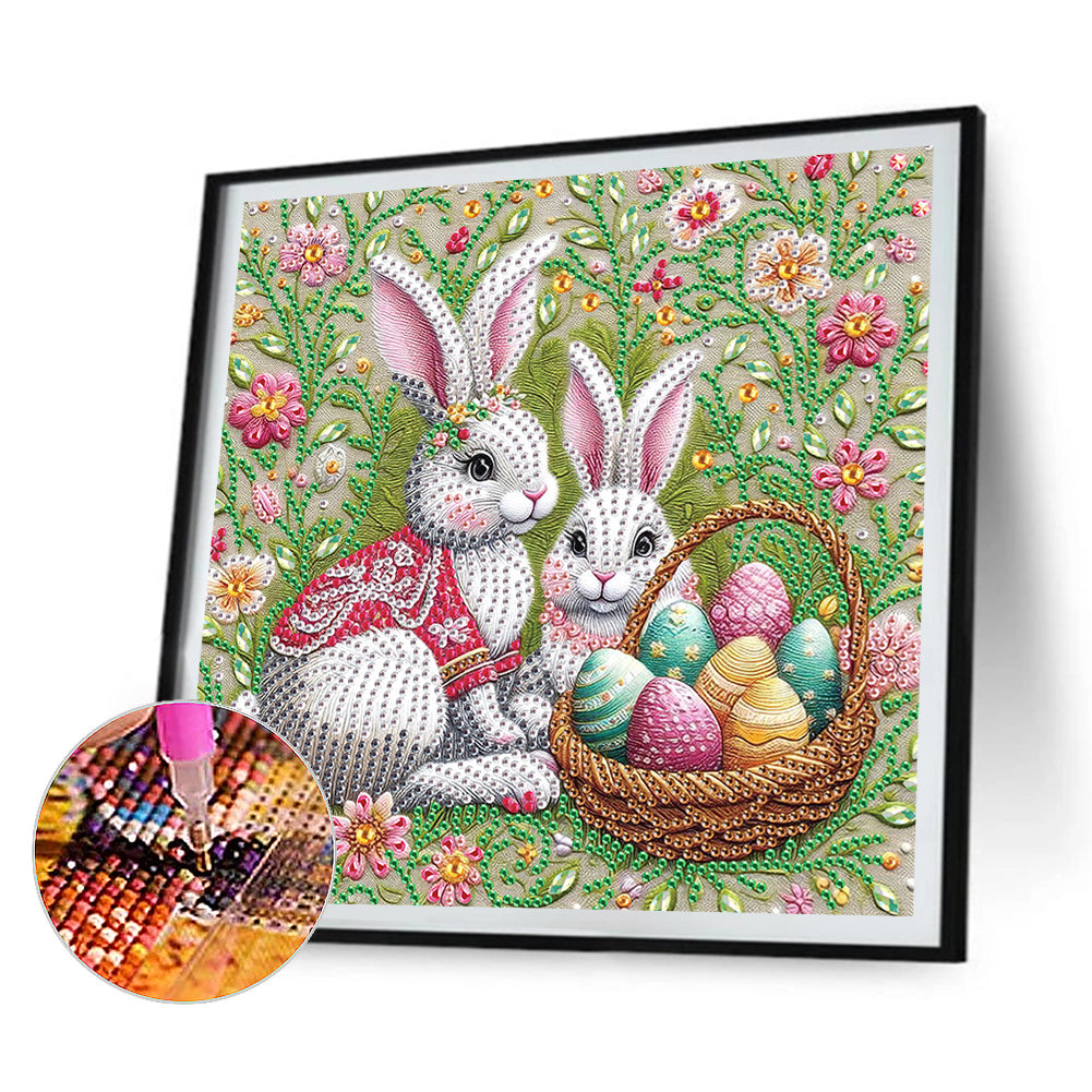 Easter Egg Bunny - Special Shaped Drill Diamond Painting 30*30CM