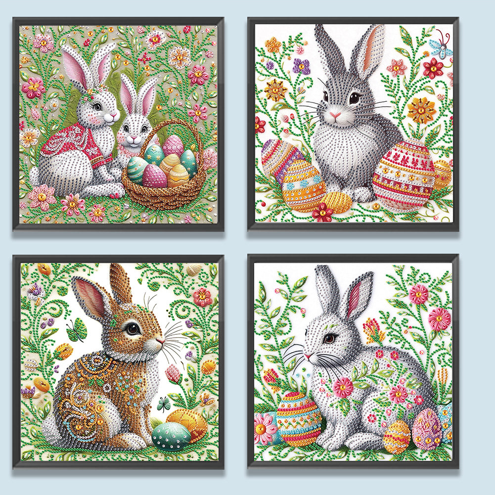 Easter Egg Bunny - Special Shaped Drill Diamond Painting 30*30CM