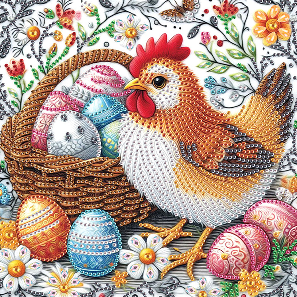 Easter Egg Chicken - Special Shaped Drill Diamond Painting 30*30CM