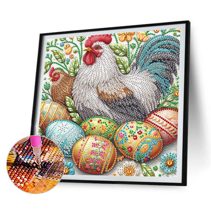 Easter Egg Chicken - Special Shaped Drill Diamond Painting 30*30CM