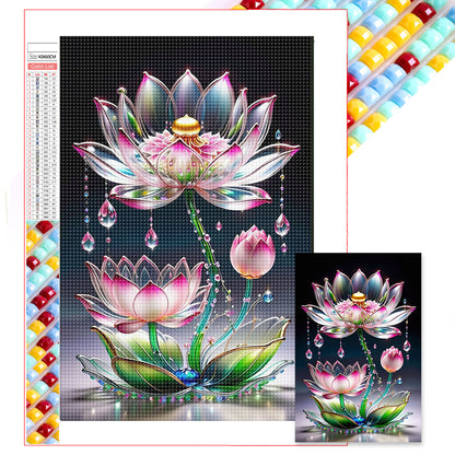 Crystal Flowers - Full Square Drill Diamond Painting 40*60CM