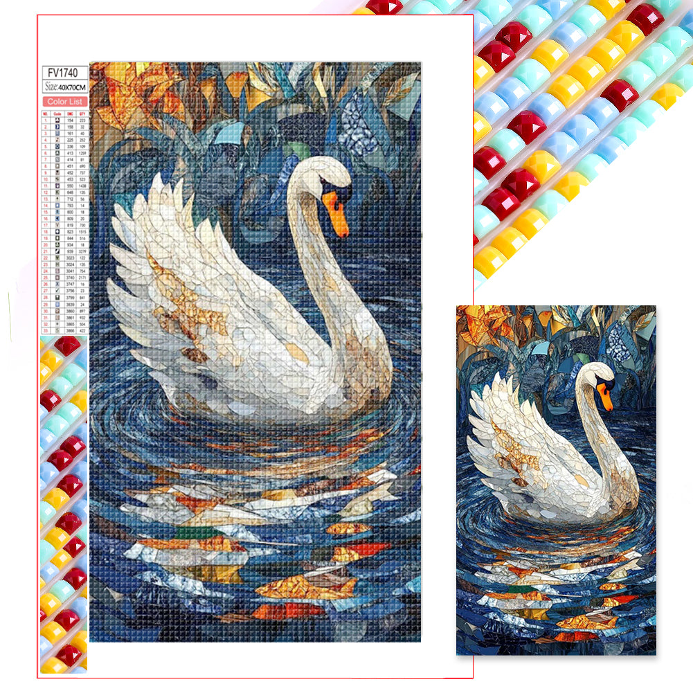 Swan - Full Square Drill Diamond Painting 40*70CM