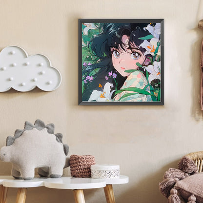 Cartoon Girl - Full Round Drill Diamond Painting 30*30CM