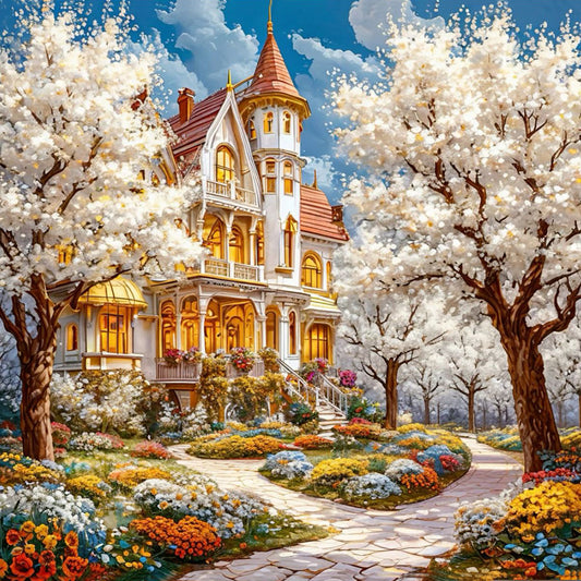 Flower Garden - Full Round Drill Diamond Painting 40*40CM