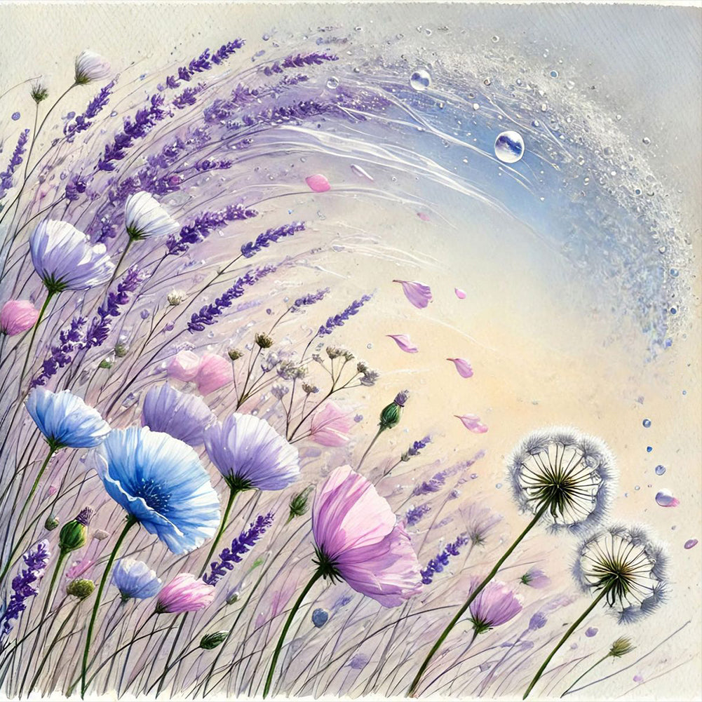 Flower - Full Round Drill Diamond Painting 40*40CM