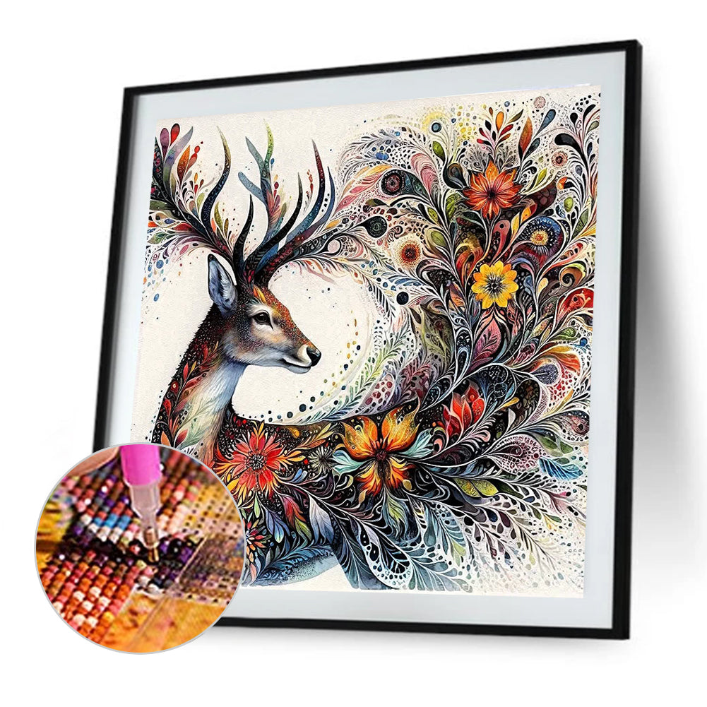 Elk - Full Round Drill Diamond Painting 40*40CM