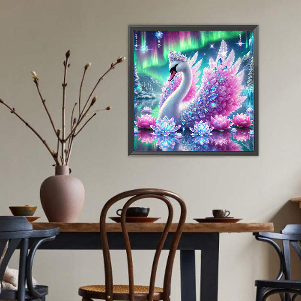 Swan - Full Round Drill Diamond Painting 40*40CM