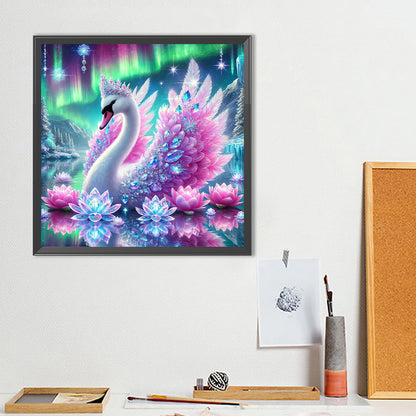 Swan - Full Round Drill Diamond Painting 40*40CM