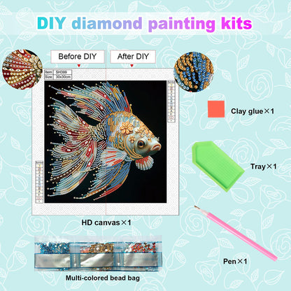 Koi Carp - Special Shaped Drill Diamond Painting 30*30CM