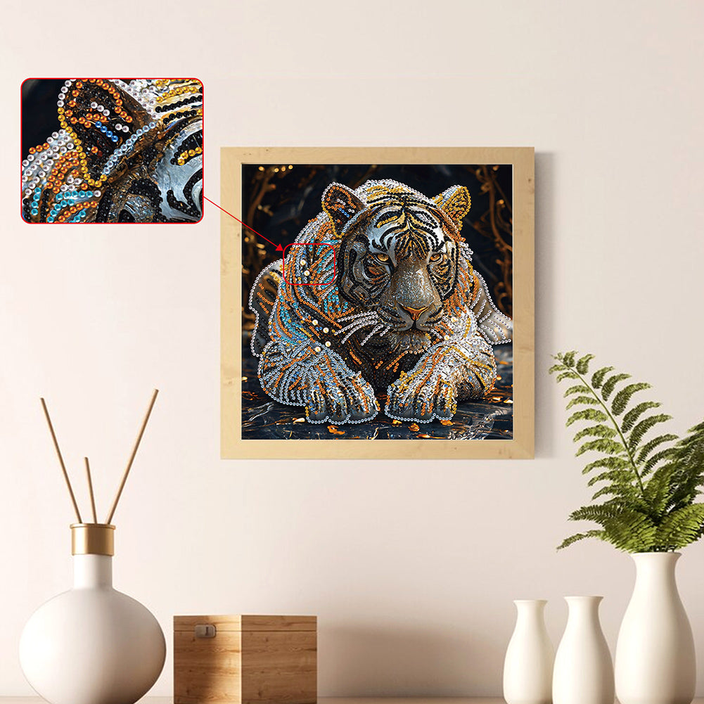 Tiger - Special Shaped Drill Diamond Painting 30*30CM