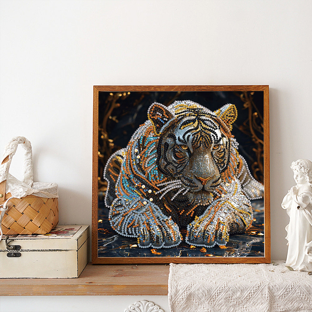 Tiger - Special Shaped Drill Diamond Painting 30*30CM