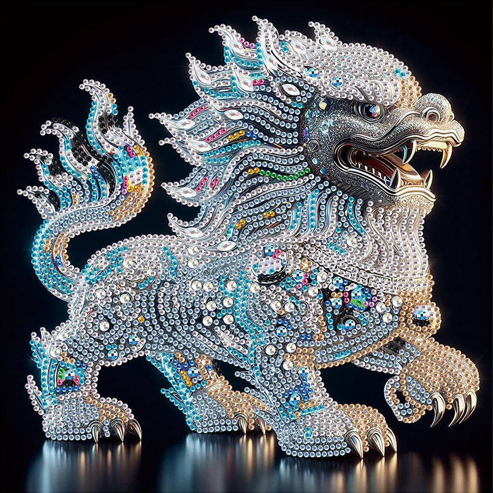 Mythical Lion - Special Shaped Drill Diamond Painting 30*30CM