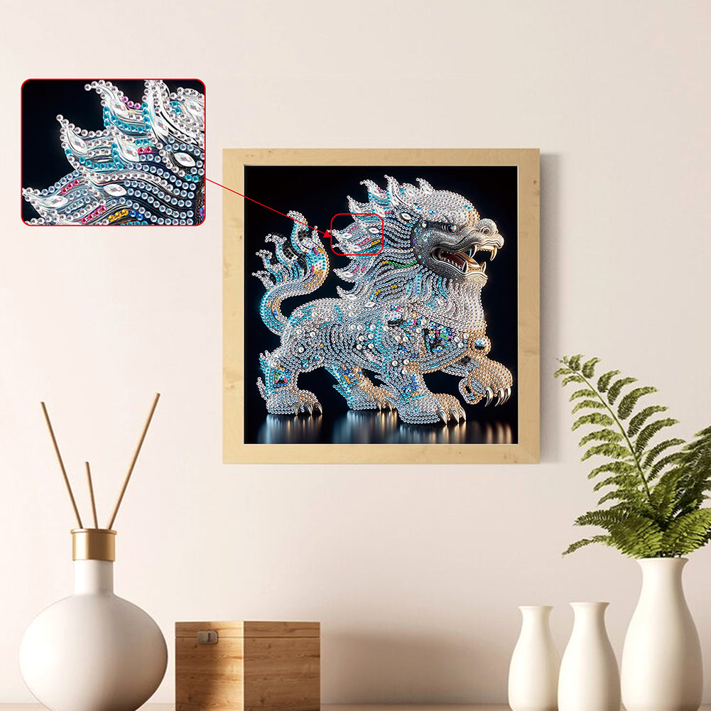 Mythical Lion - Special Shaped Drill Diamond Painting 30*30CM