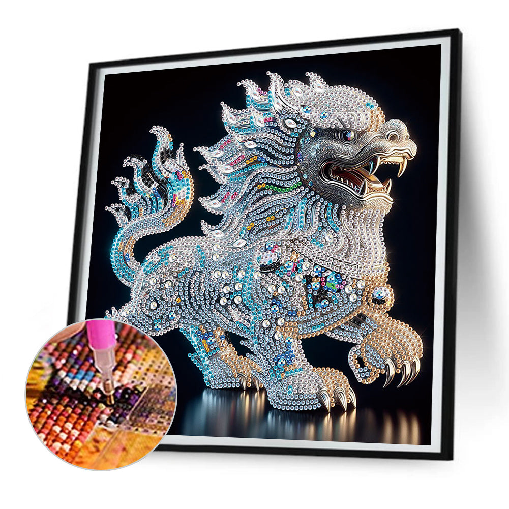 Mythical Lion - Special Shaped Drill Diamond Painting 30*30CM