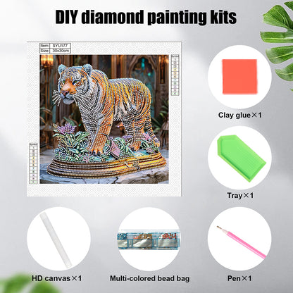 Tiger - Special Shaped Drill Diamond Painting 30*30CM