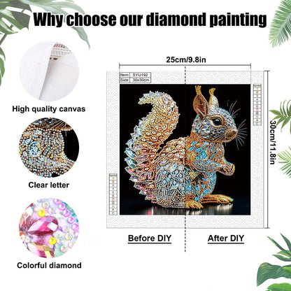 Squirrel - Special Shaped Drill Diamond Painting 30*30CM
