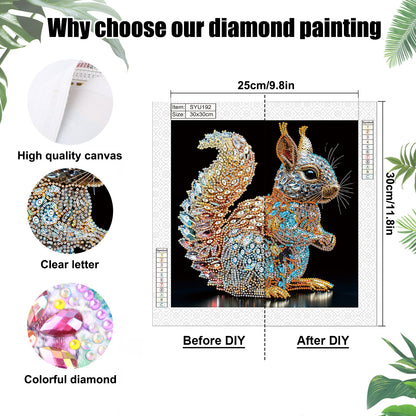 Squirrel - Special Shaped Drill Diamond Painting 30*30CM