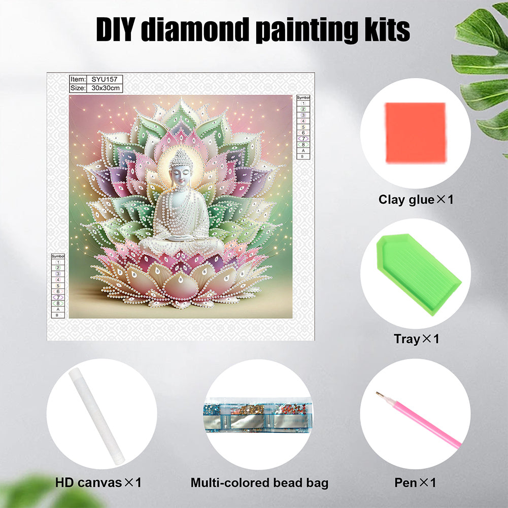 Buddha Statue - Special Shaped Drill Diamond Painting 30*30CM