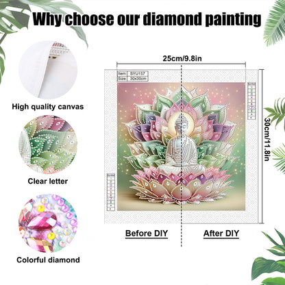 Buddha Statue - Special Shaped Drill Diamond Painting 30*30CM