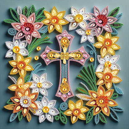 Cross - Special Shaped Drill Diamond Painting 30*30CM