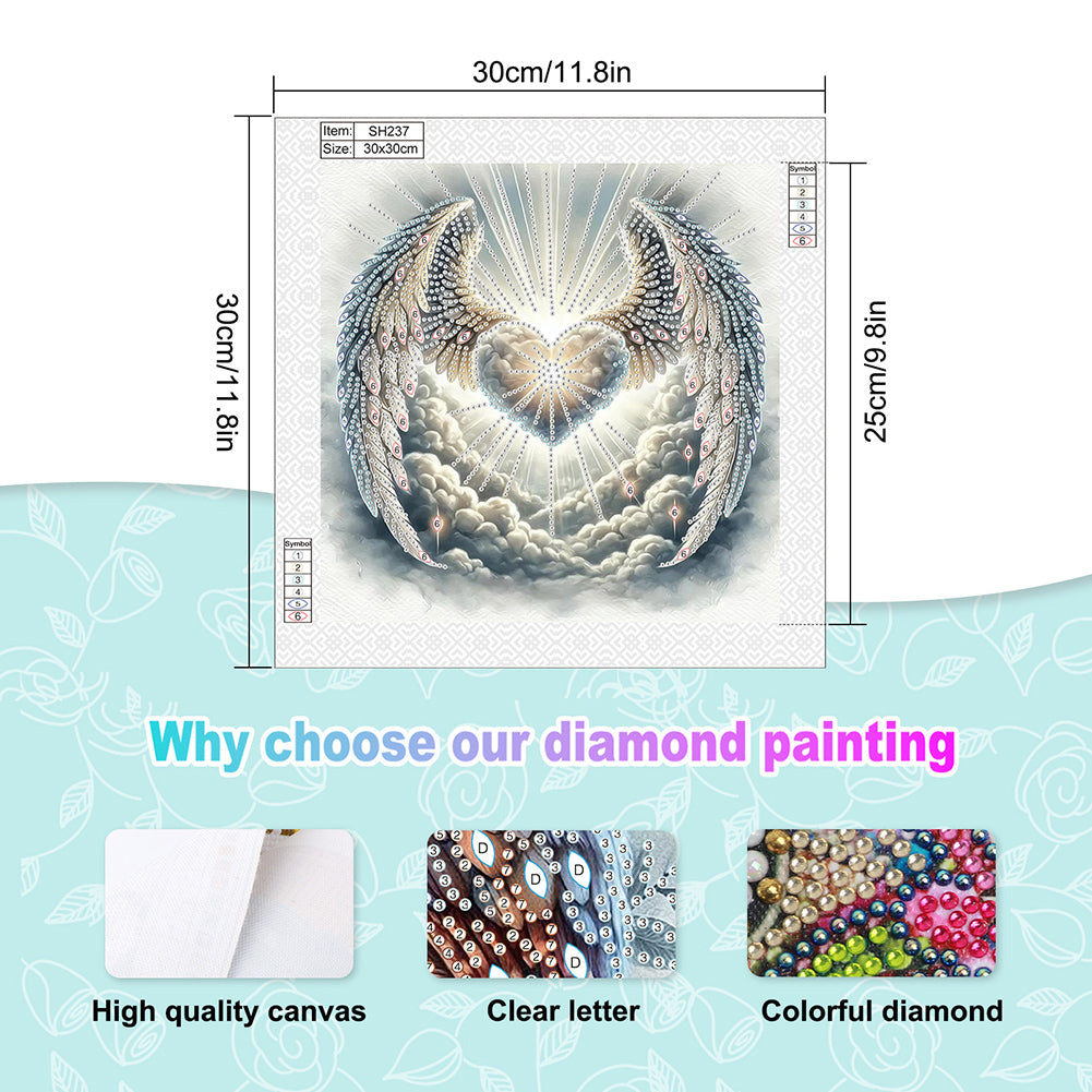 Wings - Special Shaped Drill Diamond Painting 30*30CM