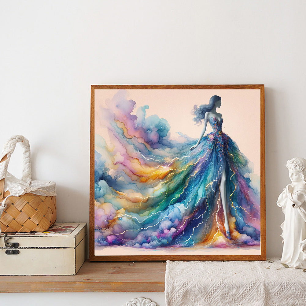 Thunder Cloud Skirt - Full Round Drill Diamond Painting 30*30CM