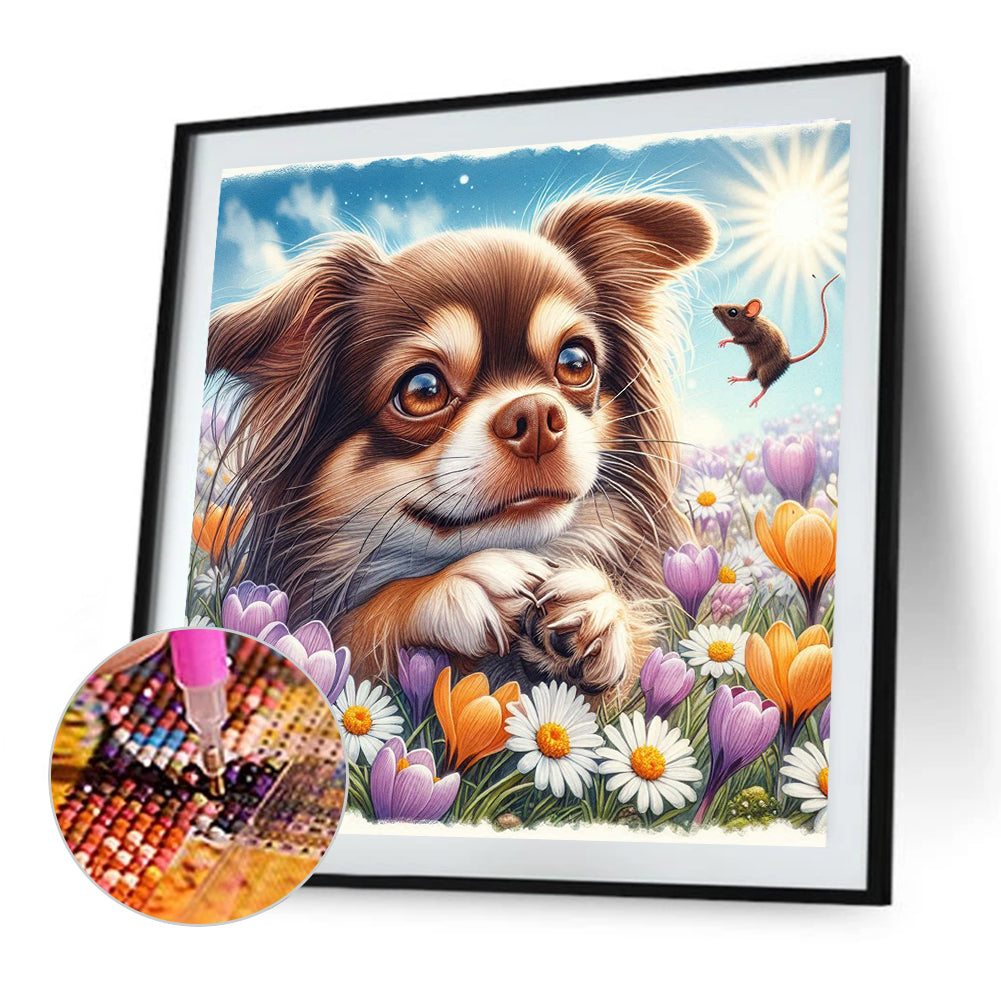 Dog And Mouse - Full Round Drill Diamond Painting 30*30CM