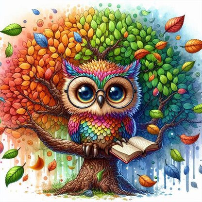 Owl - Full Round Drill Diamond Painting 30*30CM