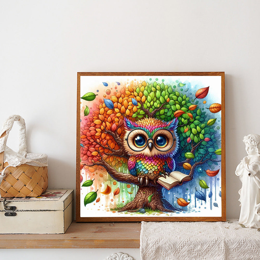 Owl - Full Round Drill Diamond Painting 30*30CM