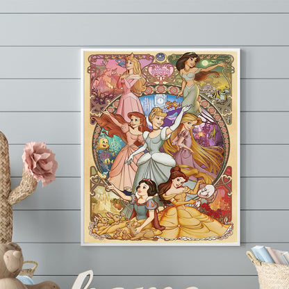 Disney Princesses - Full Round Drill Diamond Painting 40*50CM