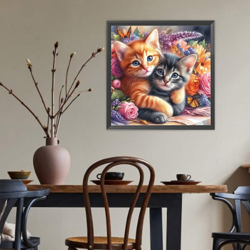 Cat - Full Round Drill Diamond Painting 40*40CM