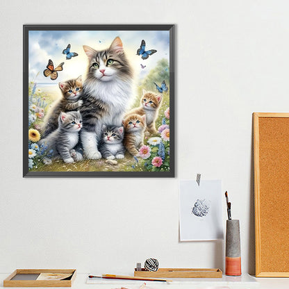 Cats - Full Round Drill Diamond Painting 40*40CM