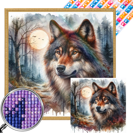 Wolf - Full AB Square Drill Diamond Painting 40*40CM