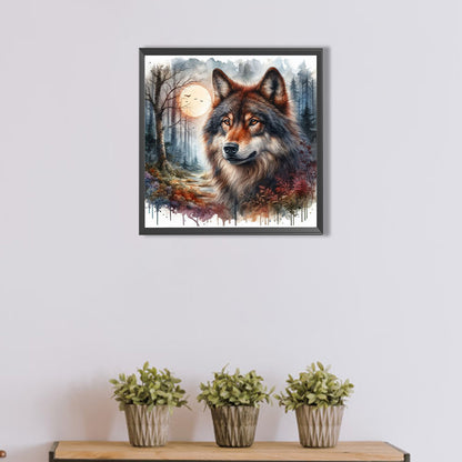 Wolf - Full AB Square Drill Diamond Painting 40*40CM