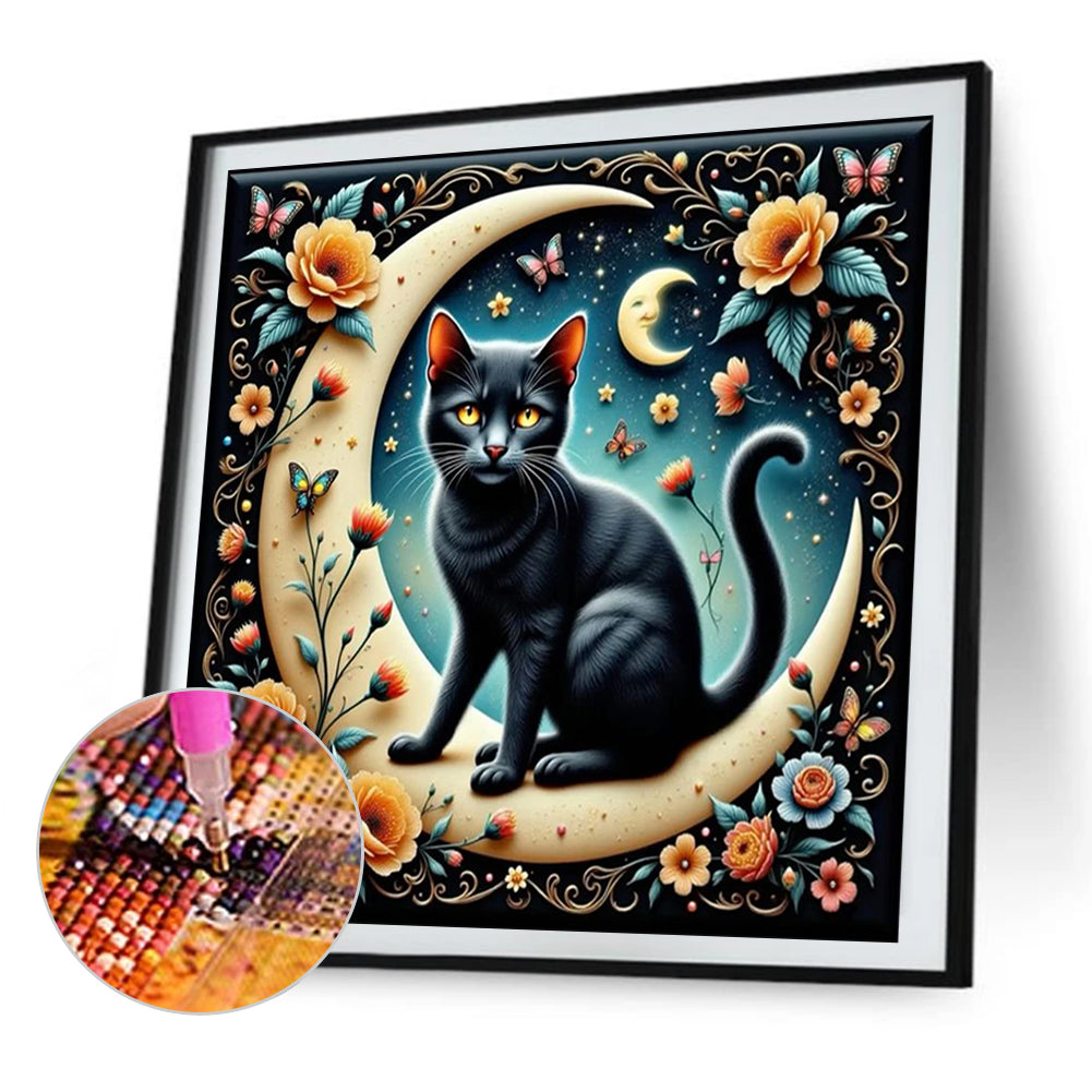 Black Cat - Full AB Square Drill Diamond Painting 40*40CM