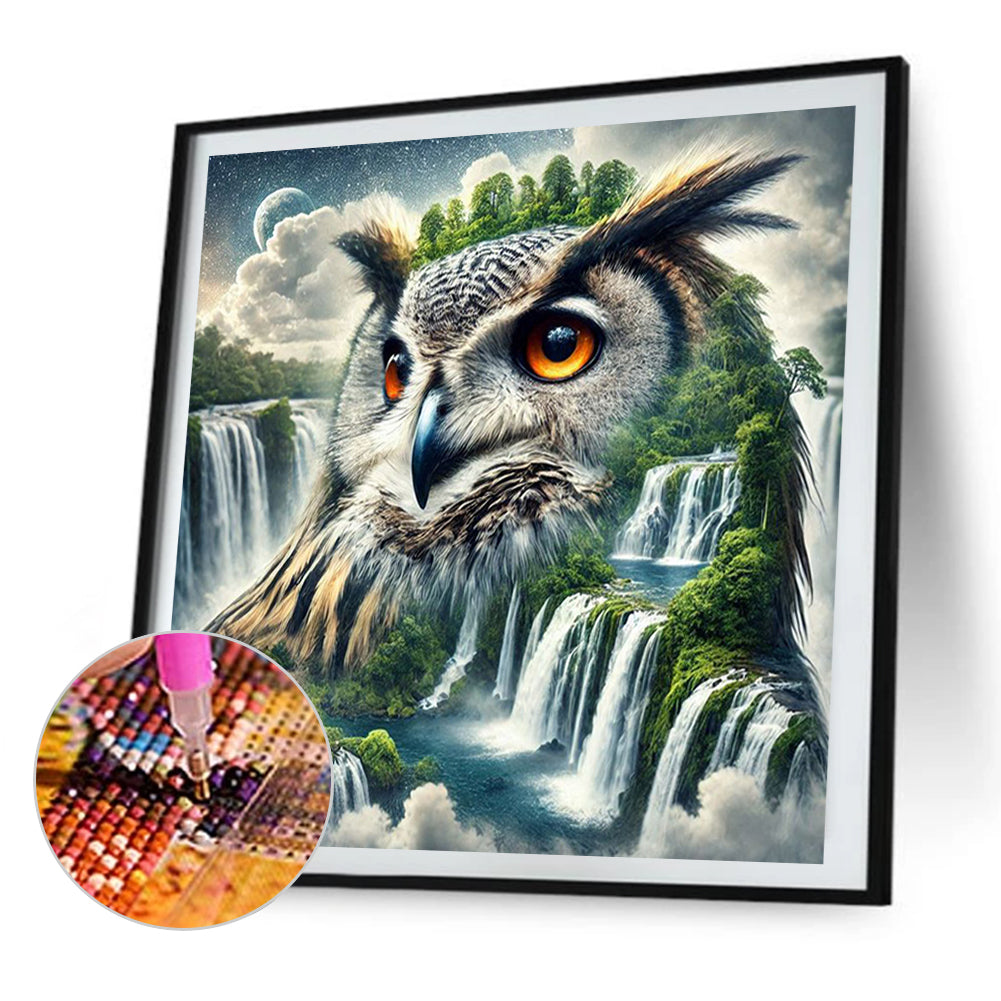 Owl - Full AB Square Drill Diamond Painting 40*40CM