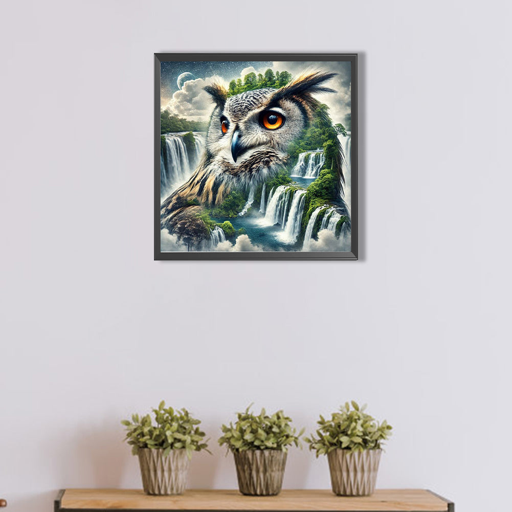 Owl - Full AB Square Drill Diamond Painting 40*40CM