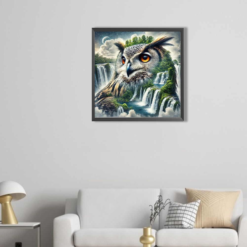 Owl - Full AB Square Drill Diamond Painting 40*40CM