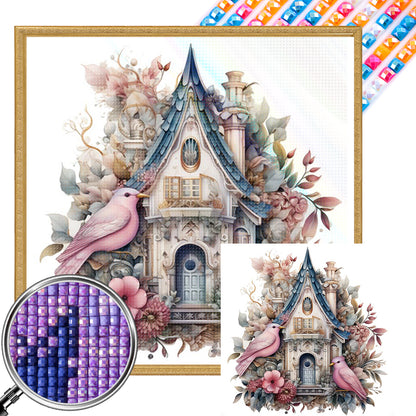 Flower And Bird House - Full AB Square Drill Diamond Painting 40*40CM