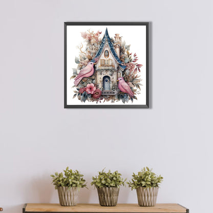 Flower And Bird House - Full AB Square Drill Diamond Painting 40*40CM