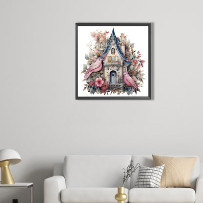 Flower And Bird House - Full AB Square Drill Diamond Painting 40*40CM