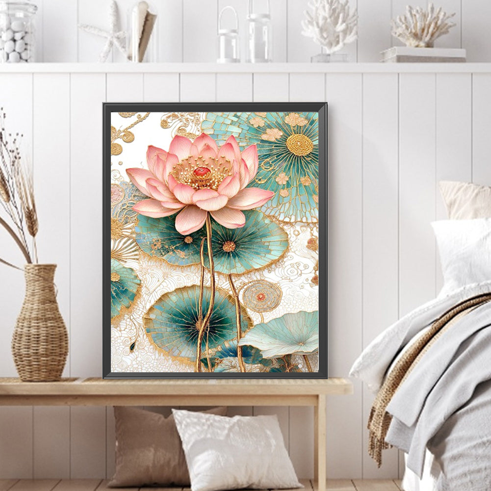 Lotus - Full AB Square Drill Diamond Painting 40*50CM